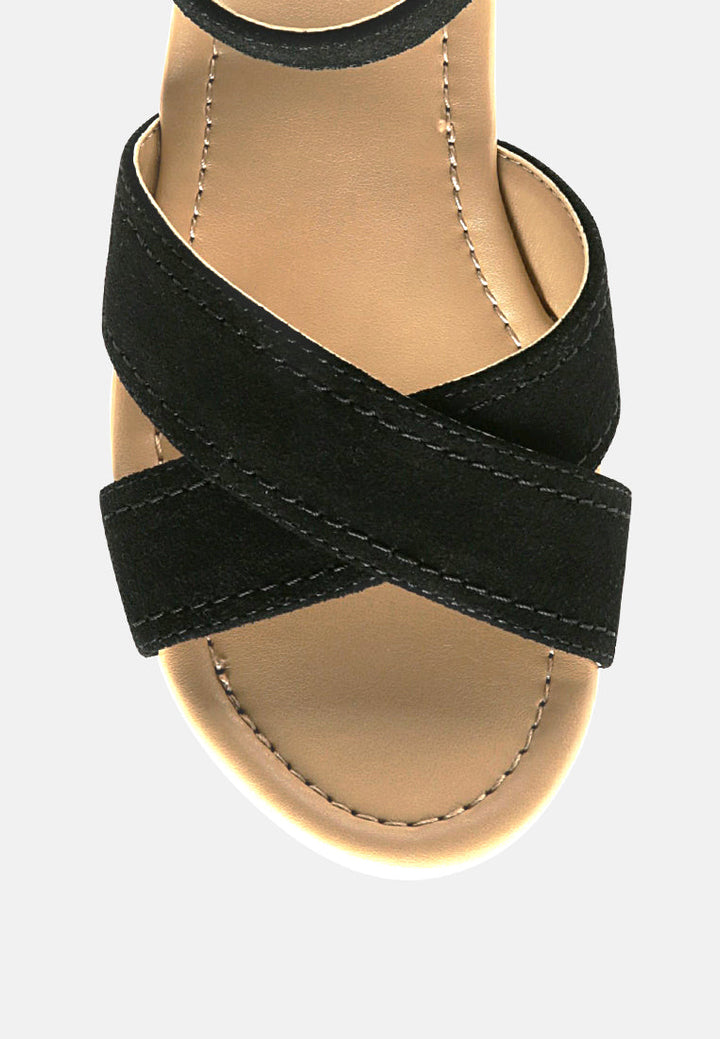 ulla high heeled block sandal#color_black