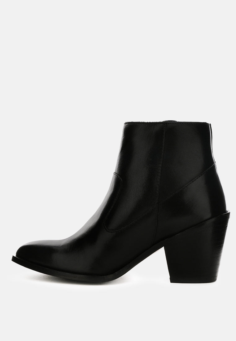 viviana ankle boots with zipper#color_black