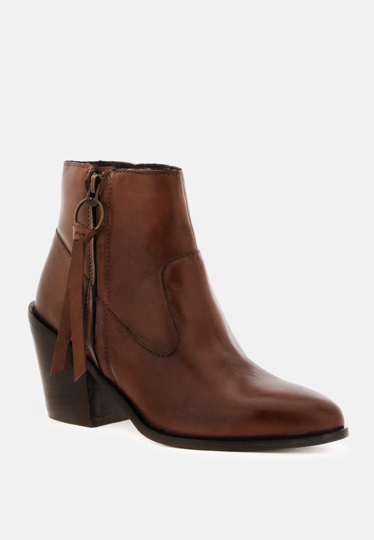viviana ankle boots with zipper#color_brown