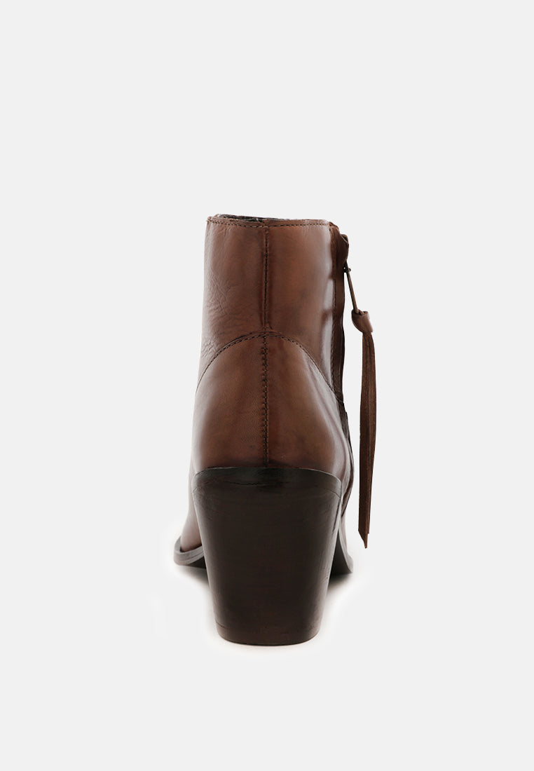 viviana ankle boots with zipper#color_brown