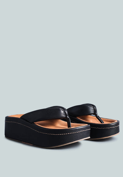 welch thong platform sandals#color_black