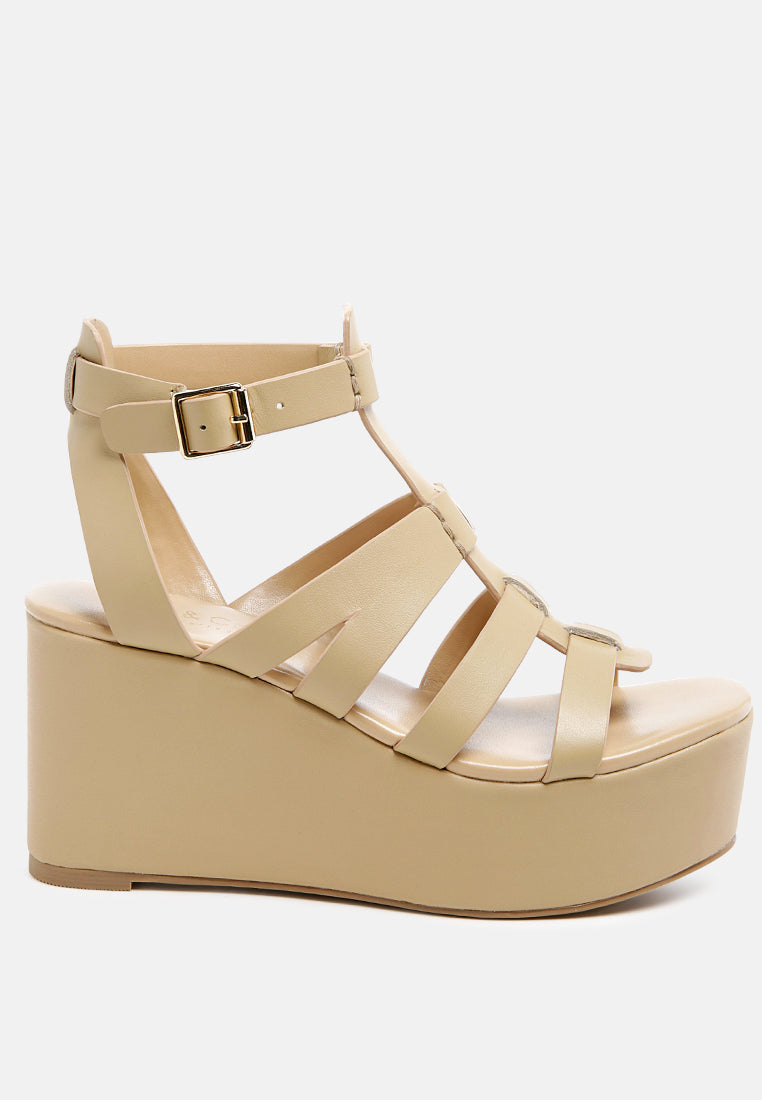 windrush cage wedge leather sandal#color_nude
