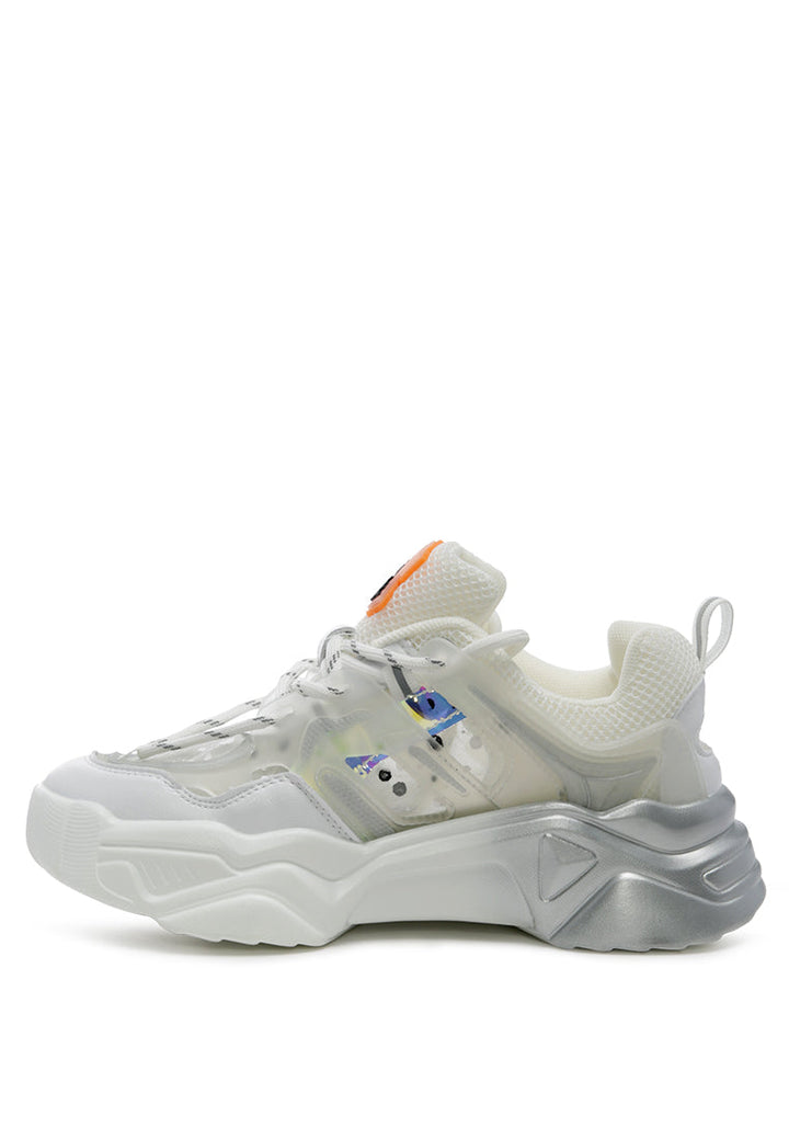 pebby ice chunky sneakers#color_white