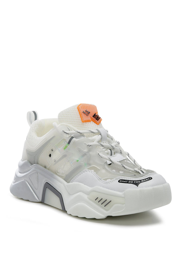pebby ice chunky sneakers#color_white