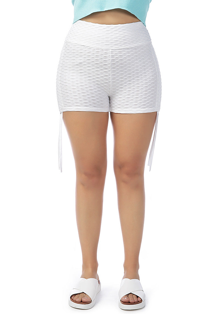 high waist biker shorts#color_white