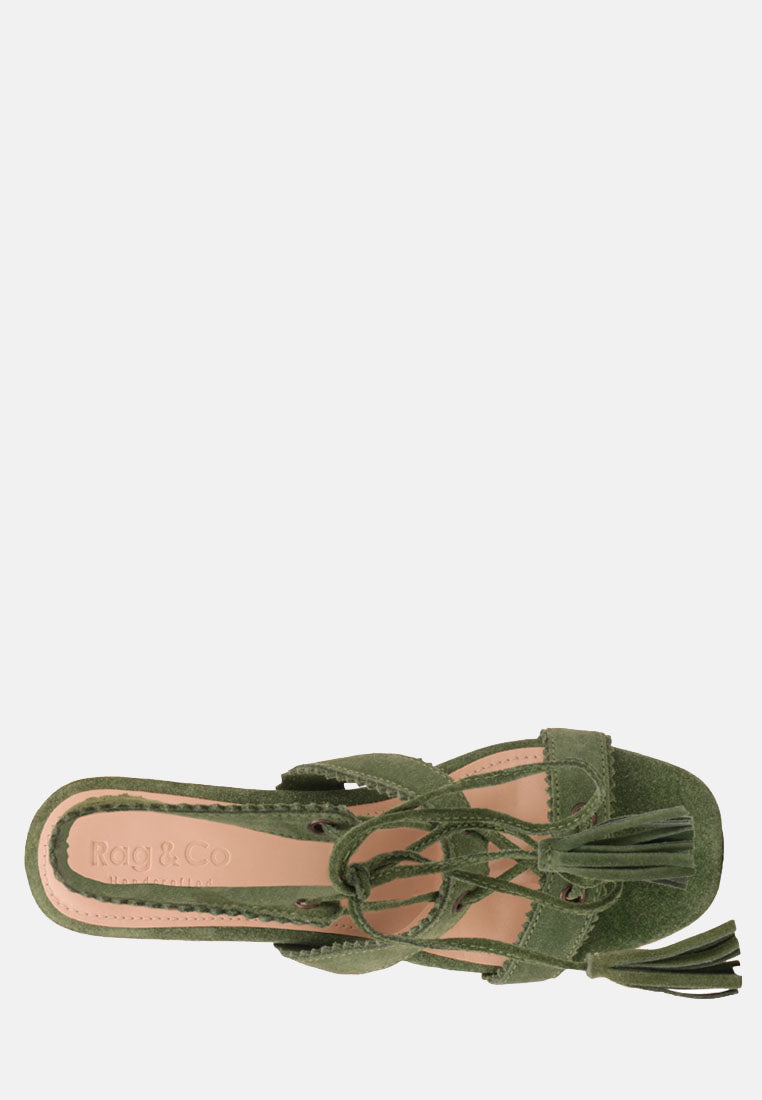 zena croc texture leather sandal#color_green