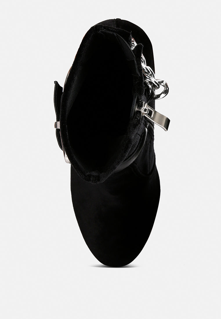zeppelin high platform velvet ankle boots#color_black