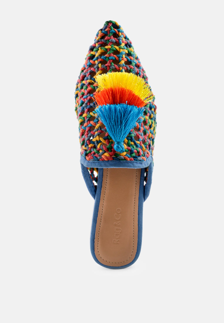zooey colorful woven flat mules#color_multi
