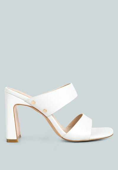 alodia Slim block heel sandals#color_white