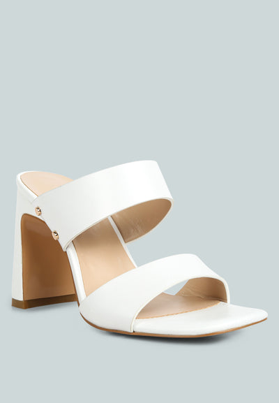 alodia Slim block heel sandals#color_white