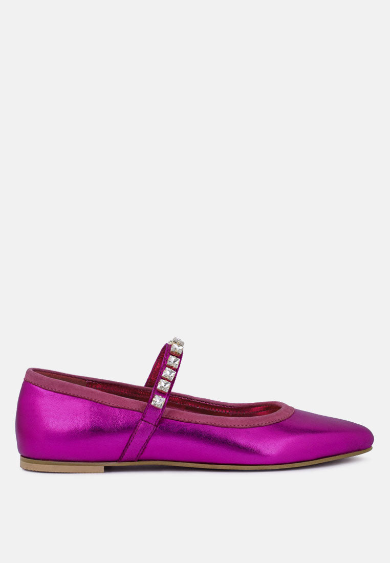 Merceditas de piel metalizada alverno fucsia#color_fucsia