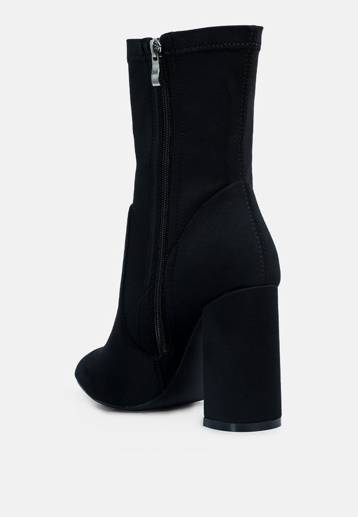 ankle lycra block heeled boots by ruw#color_black