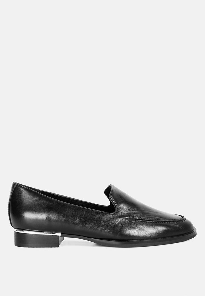 anna suede leather loafers#color_black