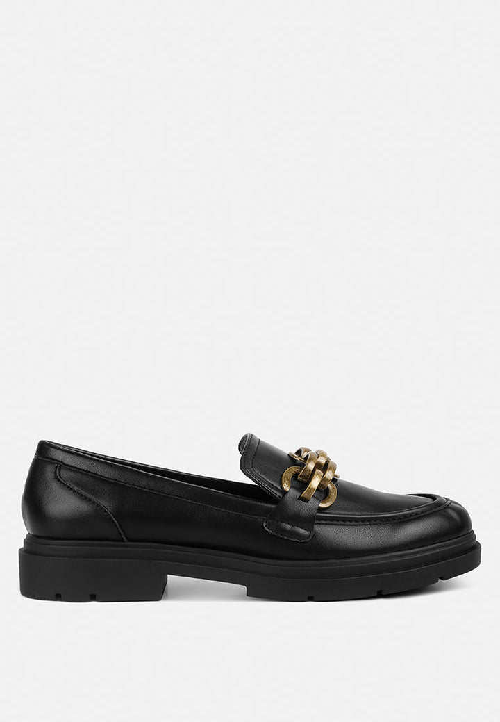 arthur faux leather chunky platform loafers by ruw#color_black