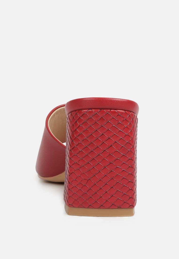 audriana textured block heel sandals#color_red
