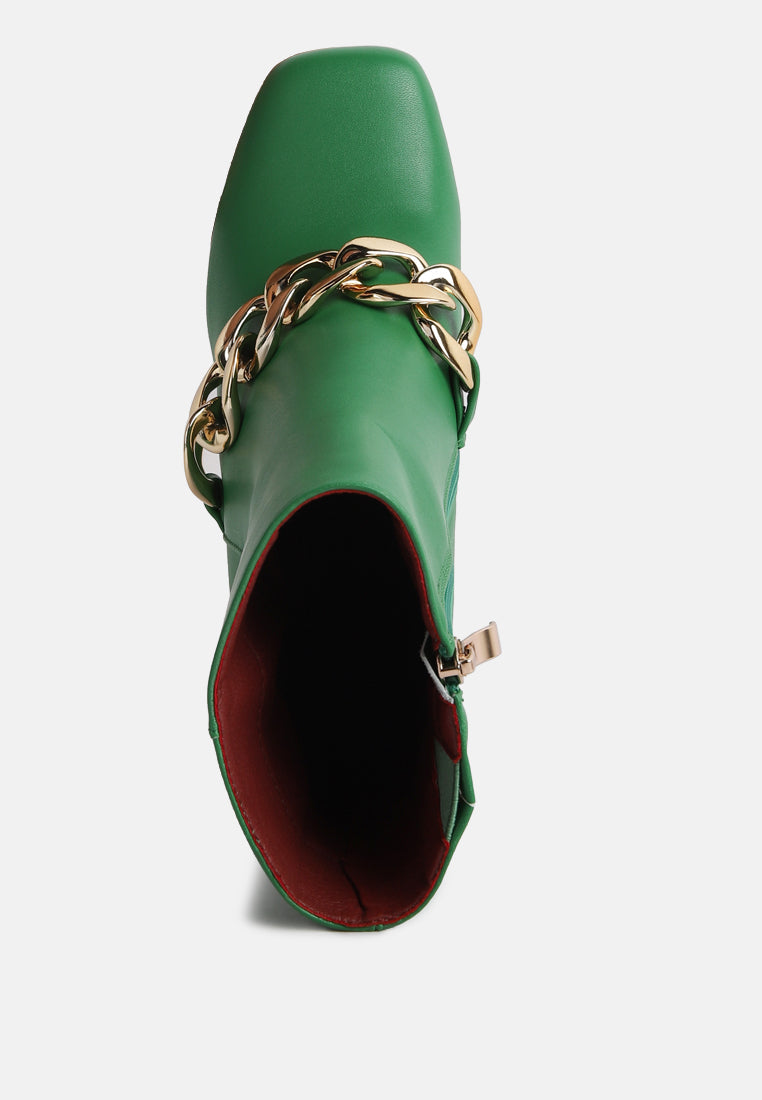 bambini high platform ankle boots by ruw#color_green