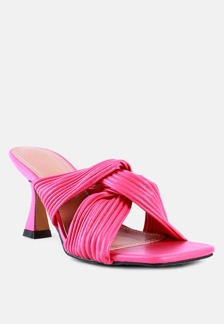 battle ex corss pleated strap slip on sandals by ruw#color_fuchsia