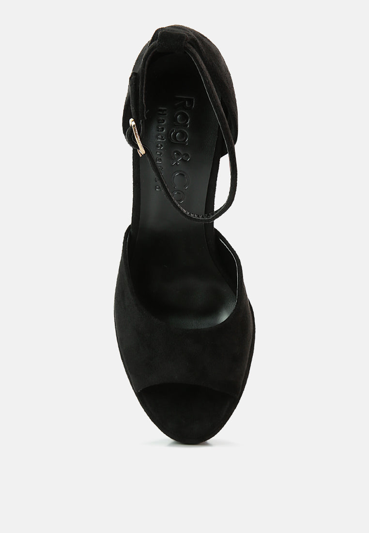 beaty high block heeled diamante stud sandals by ruw#color_black