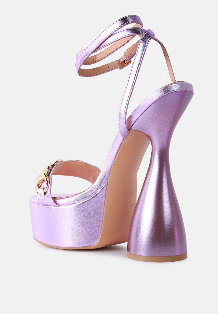 big bash metallic high platform chunky sandals by ruw#color_purple
