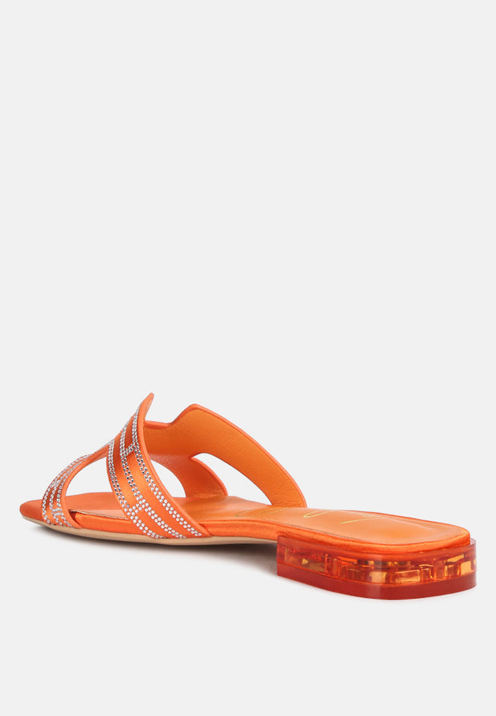 big money low stack heel embellished sandals by ruw#color_orange