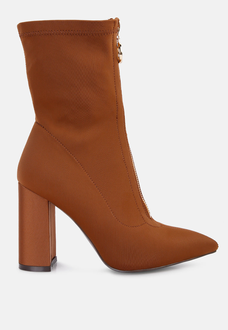 bobbettes block heeled microfiber ankle boot by ruw#color_tan