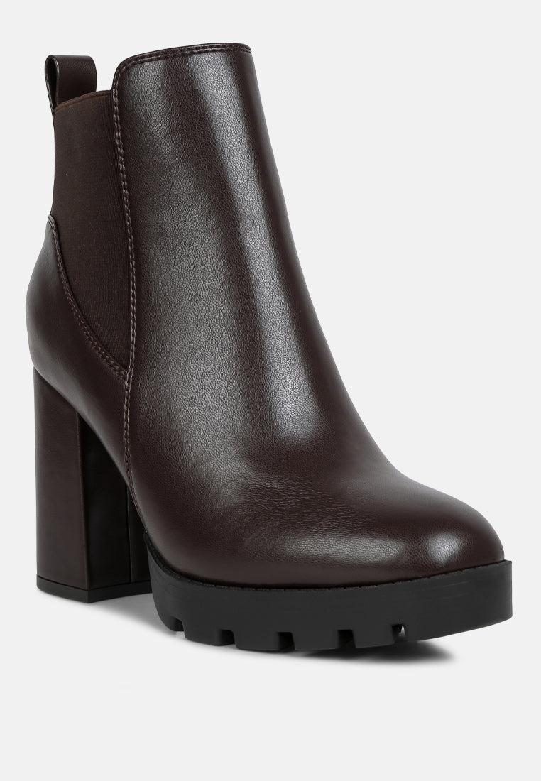 bolt block heeled chelsea boots by ruw#color_brown