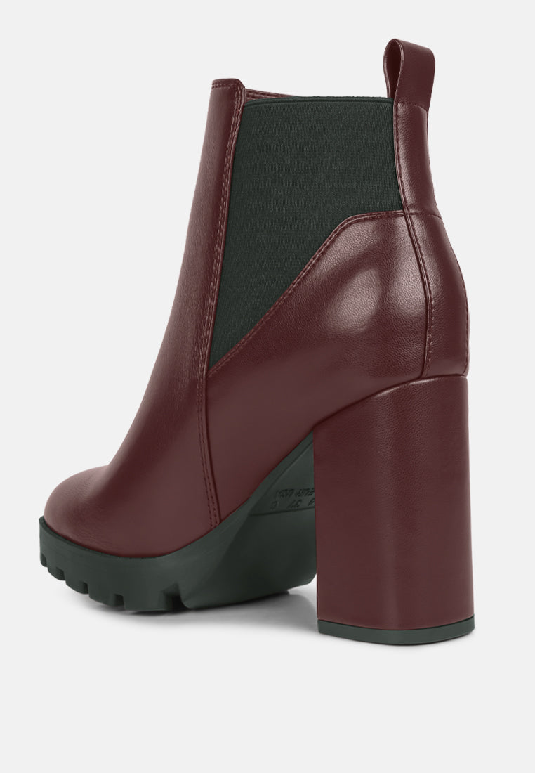 bolt block heeled chelsea boots by ruw#color_burgundy