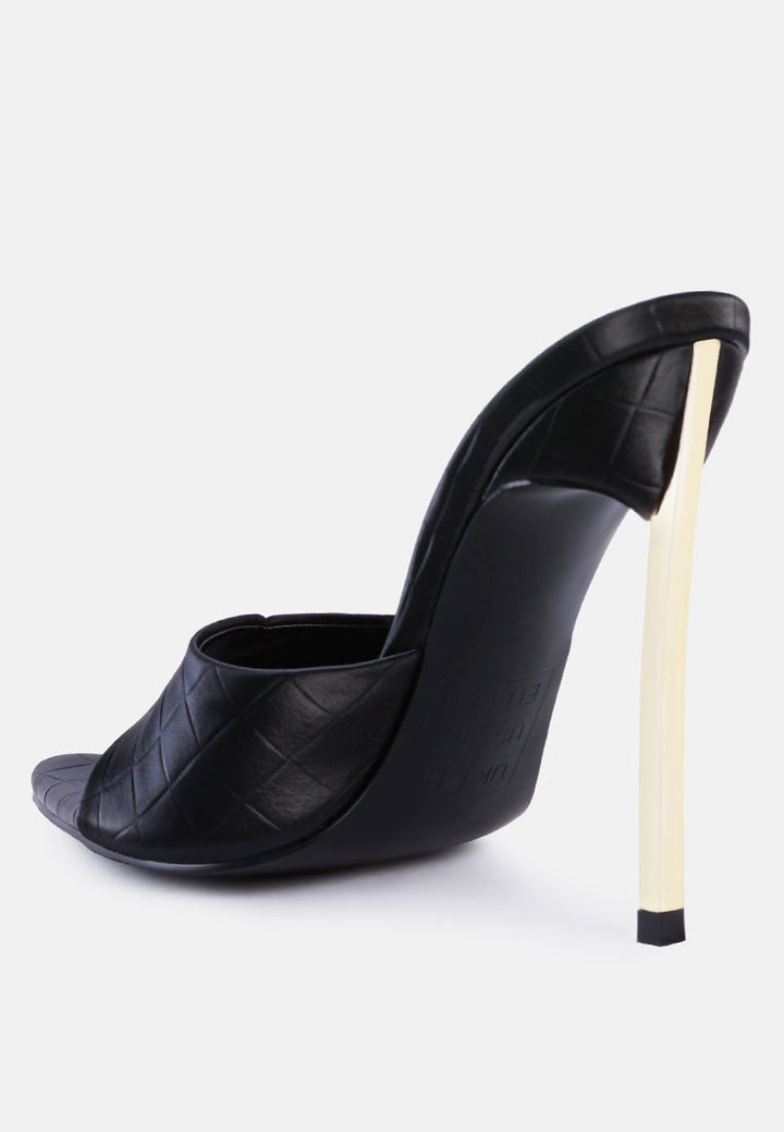 bottoms up strappy slip on stiletto heels by ruw#color_black