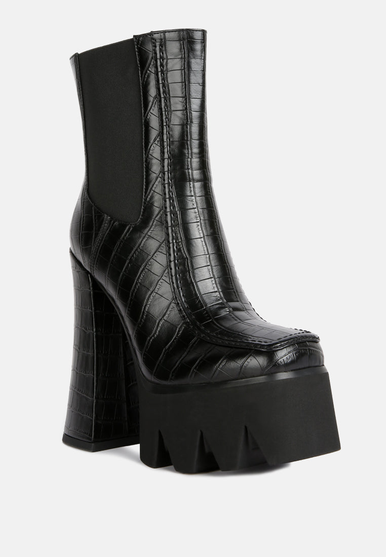 bounty high platform heel chelsea boots by ruw#color_black
