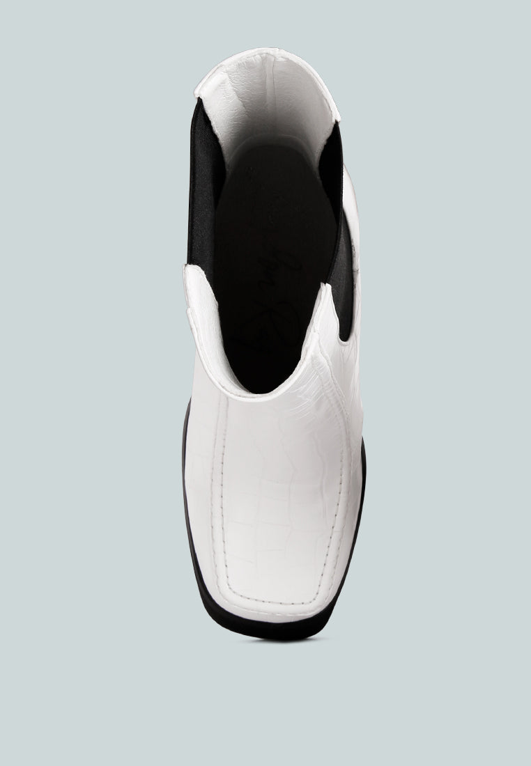 bounty high platform heel chelsea boots#color_white