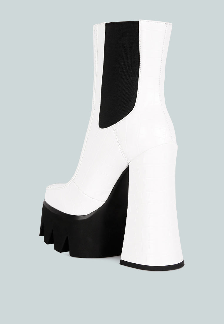 bounty high platform heel chelsea boots by ruw#color_white
