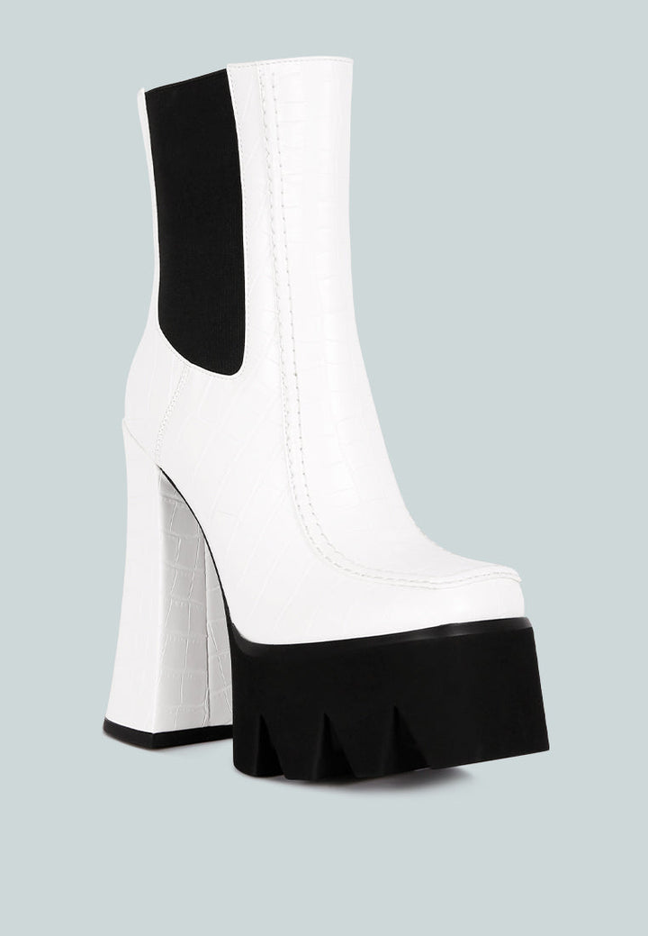 bounty high platform heel chelsea boots by ruw#color_white