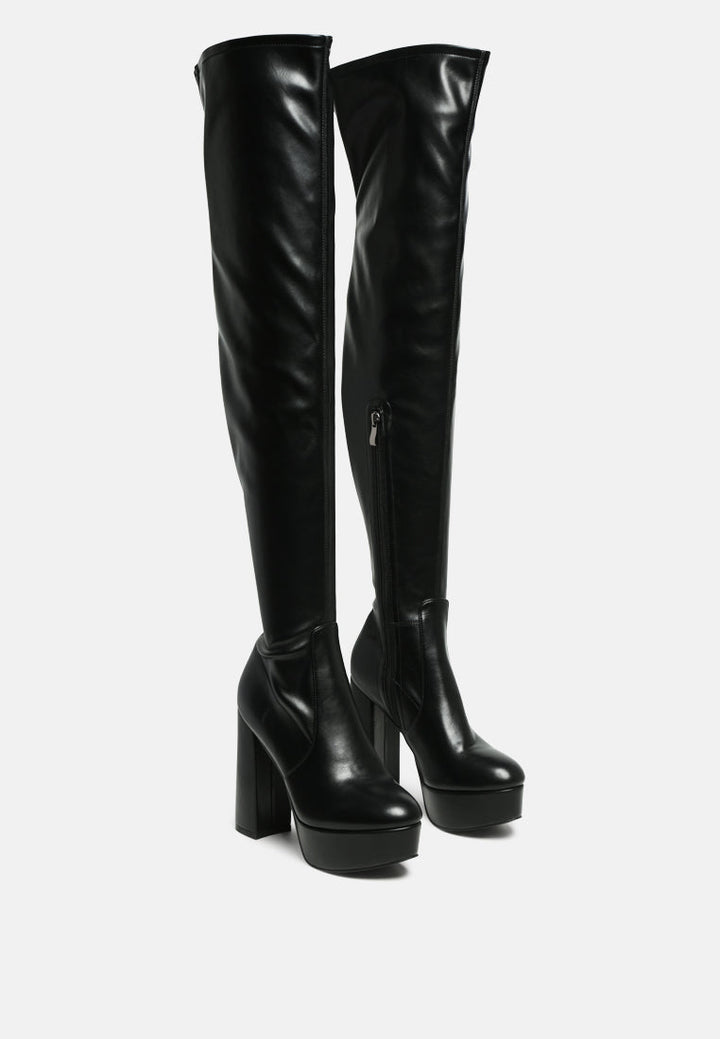 bubble over-the-knee boot by ruw#color_black-pu