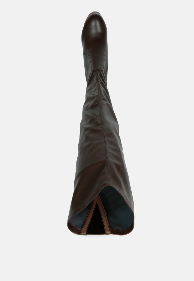 bubble over-the-knee boot by ruw#color_brown
