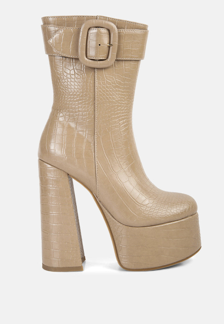 bumpy croc high block heeled chunky ankle boots by ruw#color_taupe