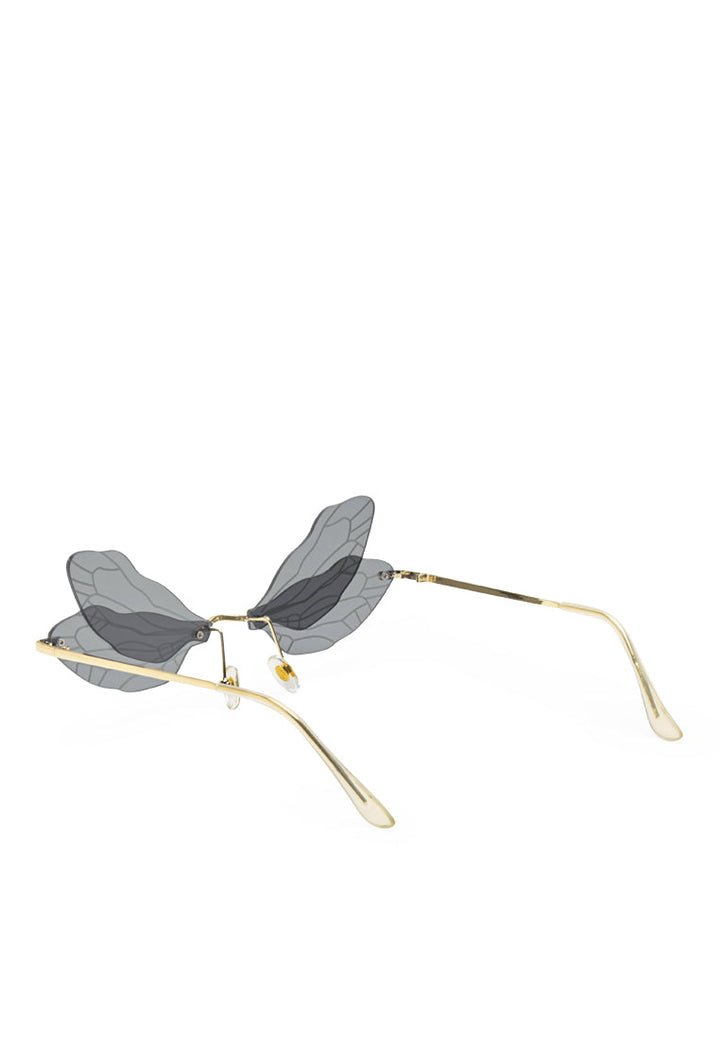 butterfly wings rimless sunglasses#color_grey