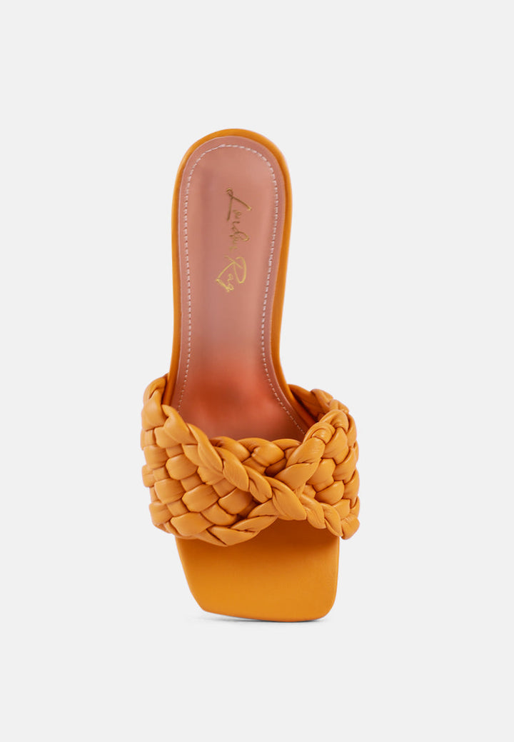 celie woven strap mid heel sandals by ruw#color_yellow 