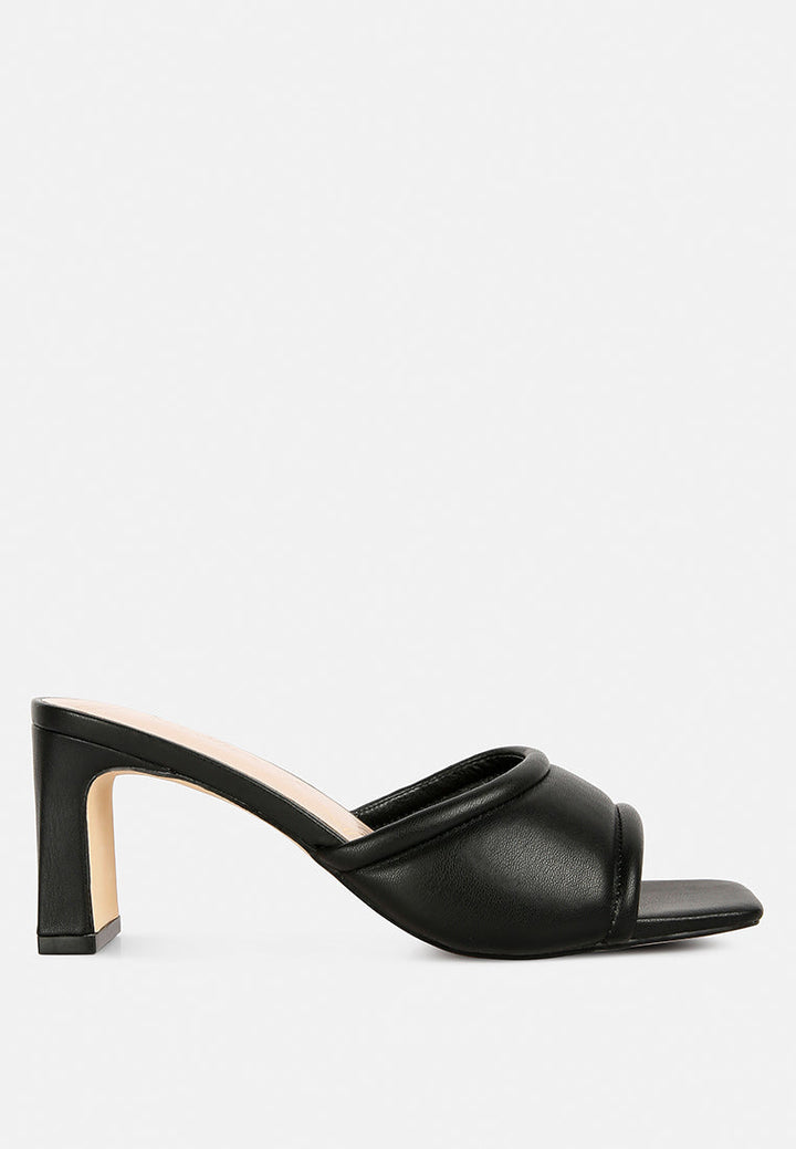 celine quilted italian block heel sandals by ruw#color_black