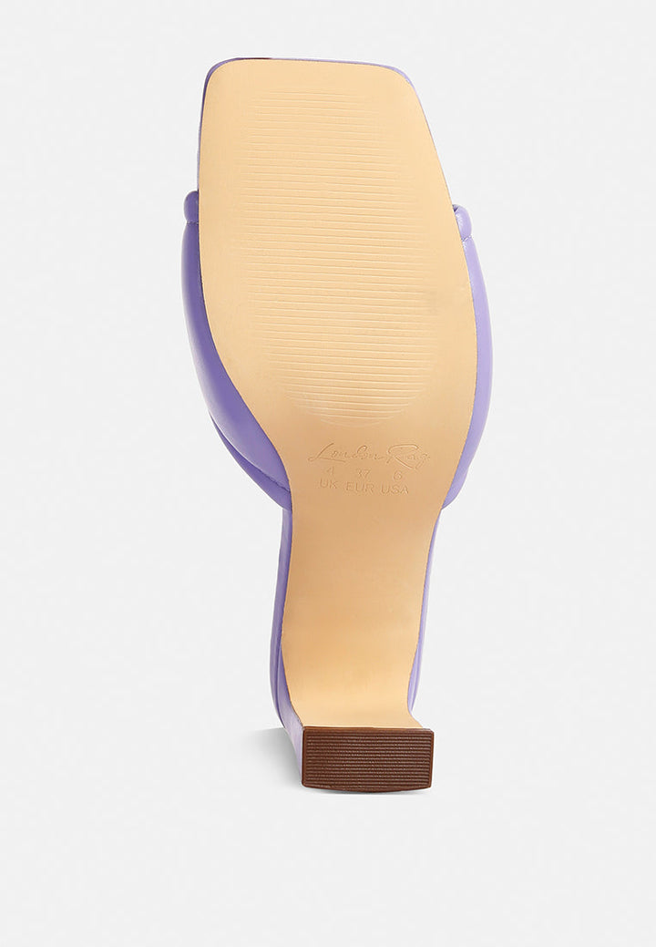 celine quilted italian block heel sandals by ruw#color_purple