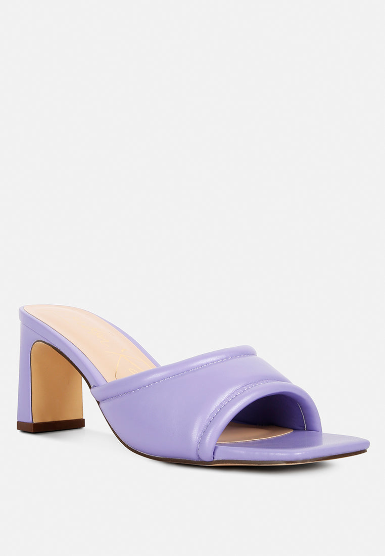 celine quilted italian block heel sandals by ruw#color_purple