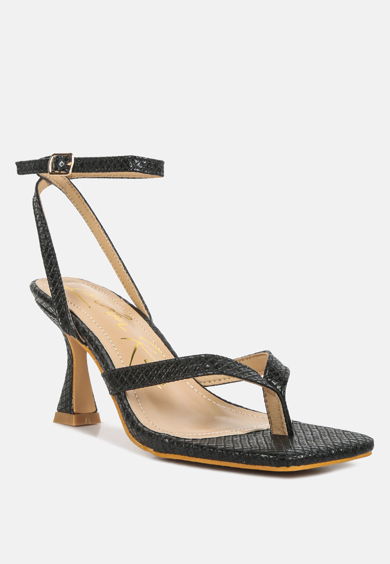 celty ankle strap spool heel sandals by ruw#color_black