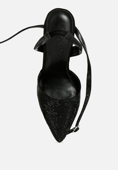 charmer diamante studded high heeled sandal#color_black