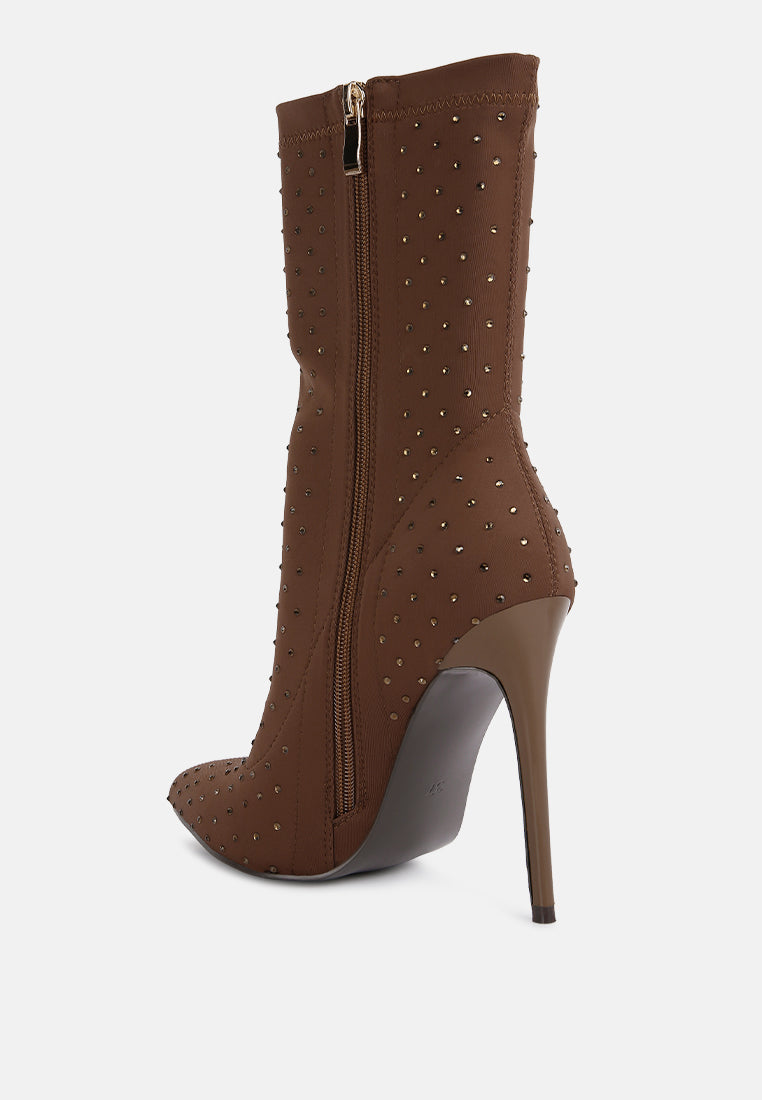 cheugy embellished ankle boots by ruw#color_brown