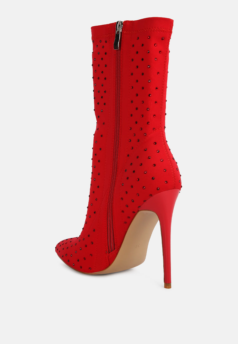 cheugy embellished ankle boots by ruw#color_red