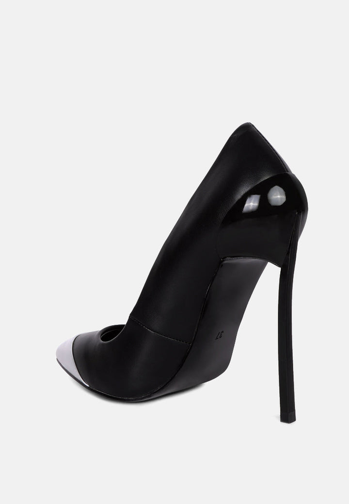 cidra silver dip stiletto heels by ruw#color_black