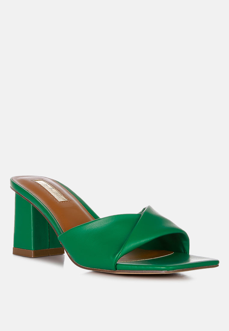 cityscape block heel slip-on sandals by ruw#color_green