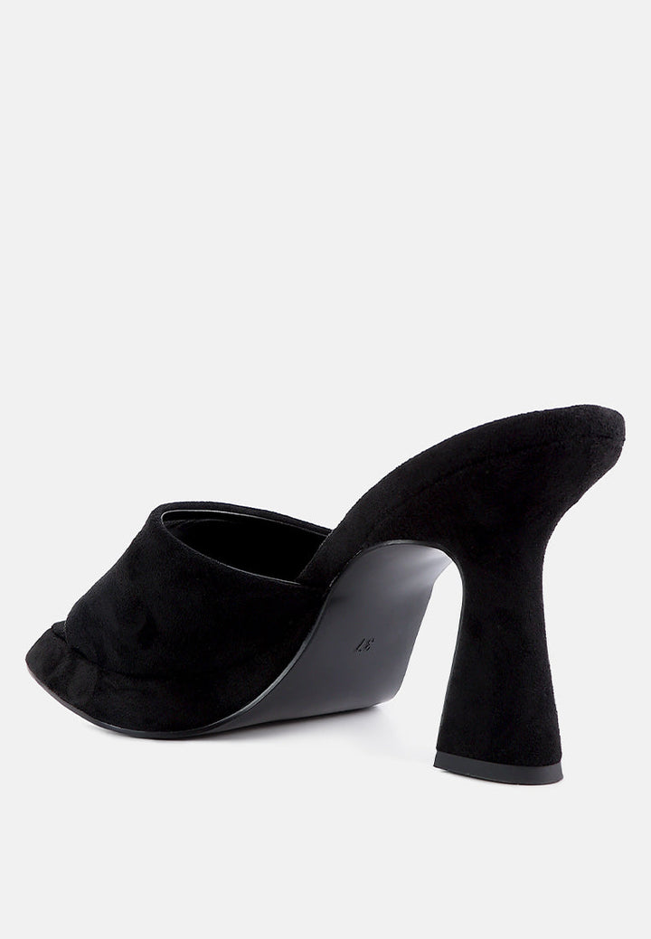 copyme micro suede slip on spool heel sandals by ruw#color_black