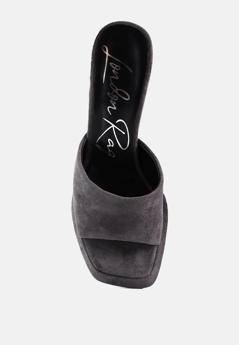 copyme micro suede slip on spool heel sandals by ruw#color_grey