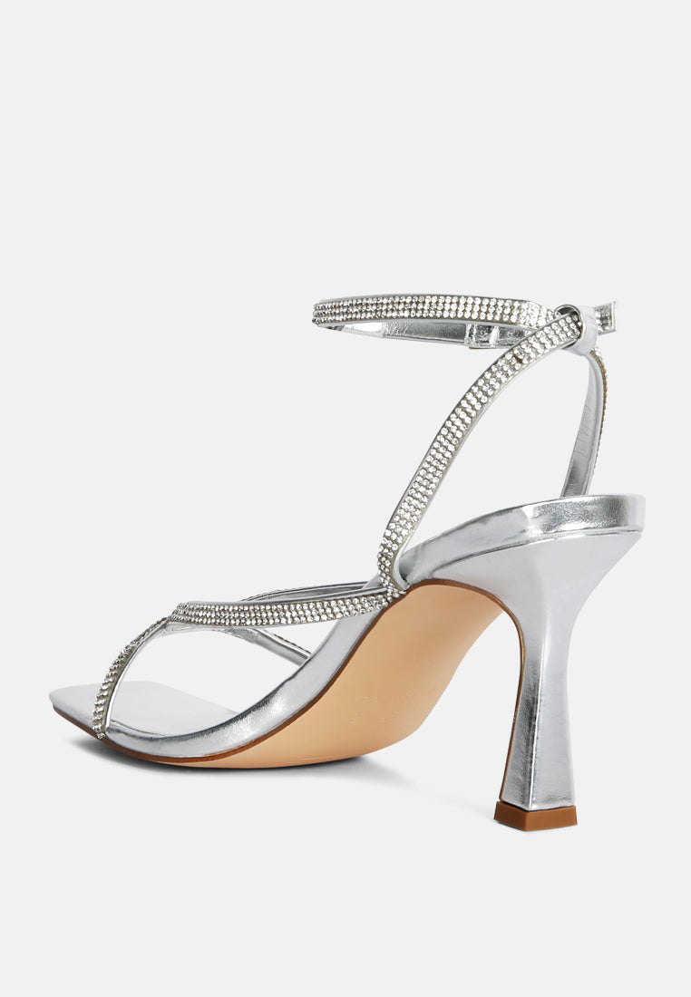 crush it diamante mid heel sandal by ruw#color_silver