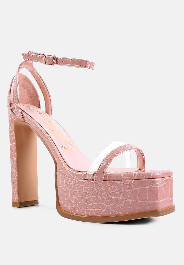 cutlass high heeled chunky sandals by ruw#color_pink